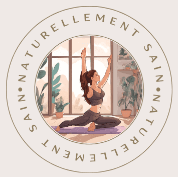logo rond avec au centre une femme faisant du yoga
