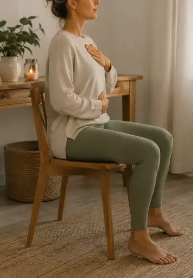 cohérence cardiaque sur chaise