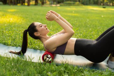 depositphotos 574393298 stock photo girl outdoors park goes sports 1