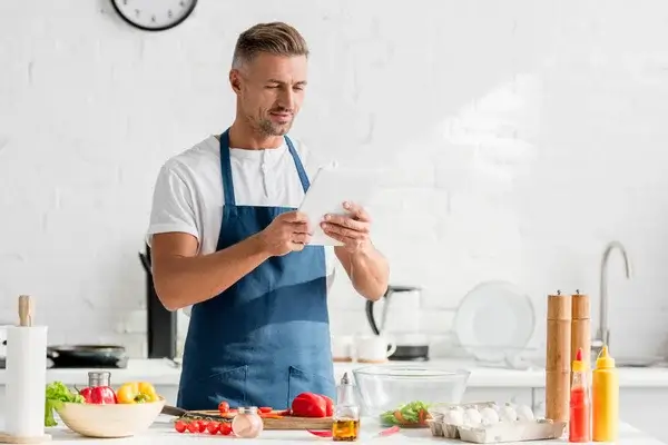 depositphotos 224641986 stock photo man digital tablet hands standing
