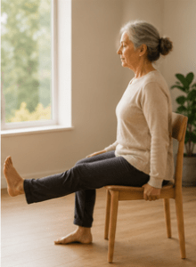 yoga sur chaise pour seniors