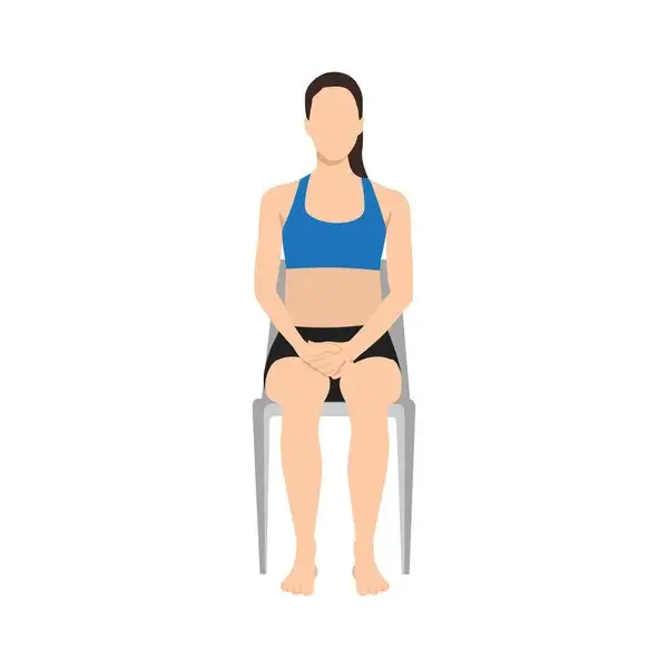 woman doing final relaxation chair